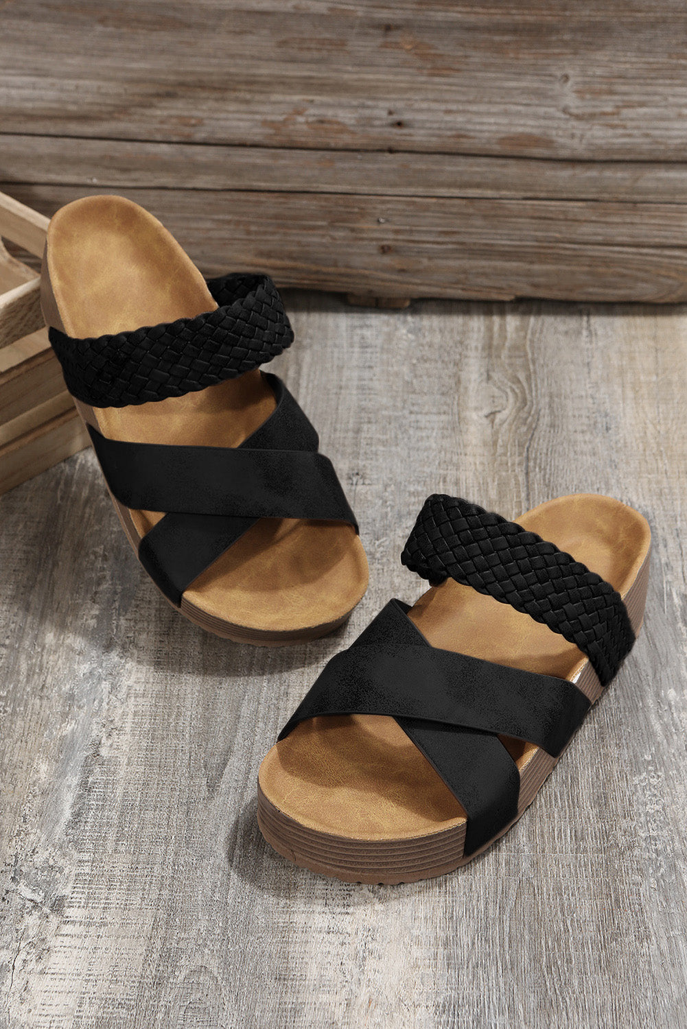 Criss Cross Platform Sandals