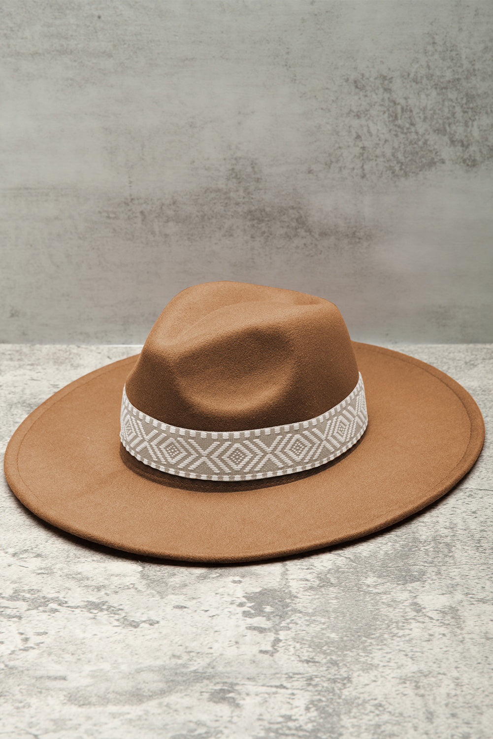 Flat Brim Cowboy Woven Hat