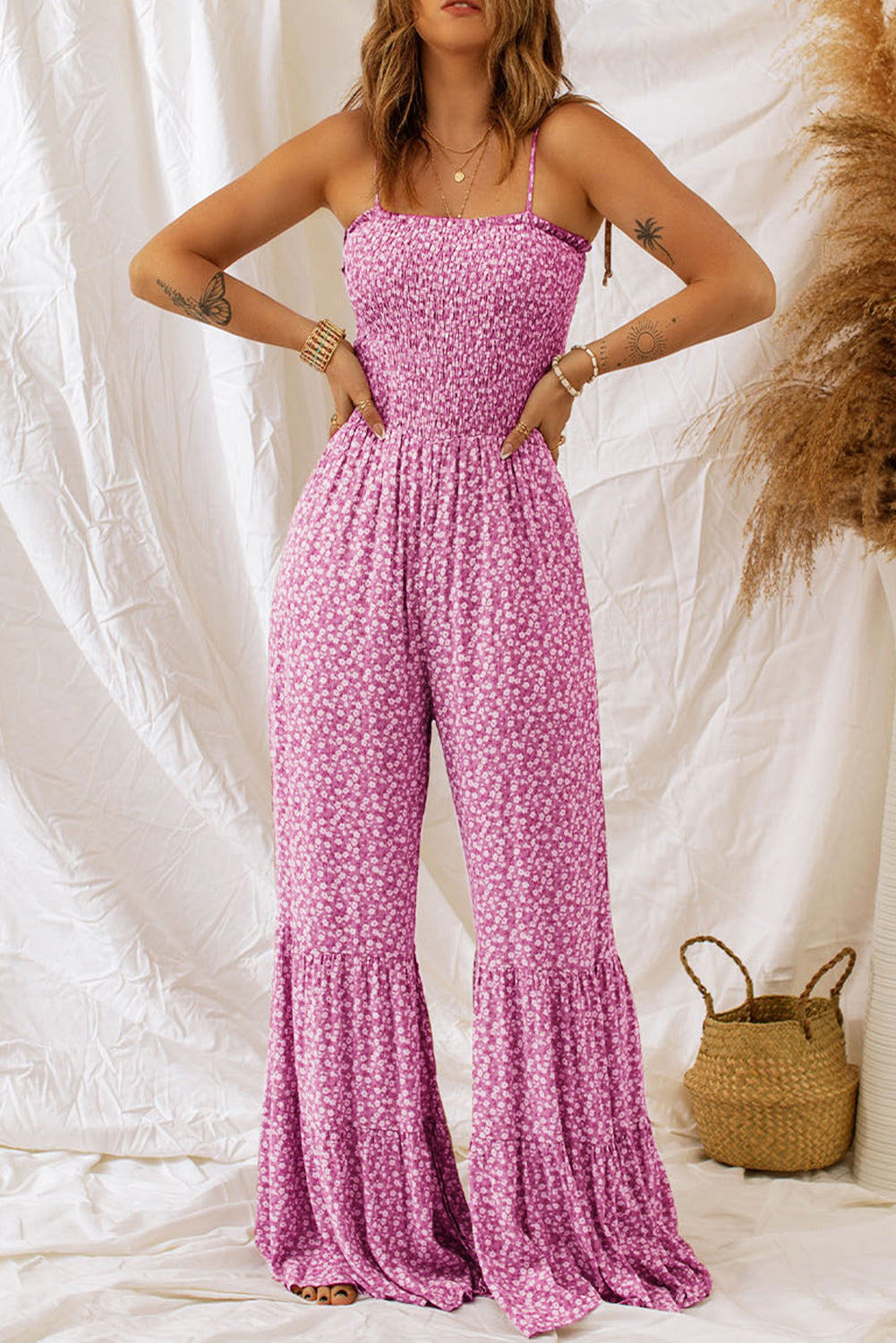 Wide Leg Floral Jumpsuit